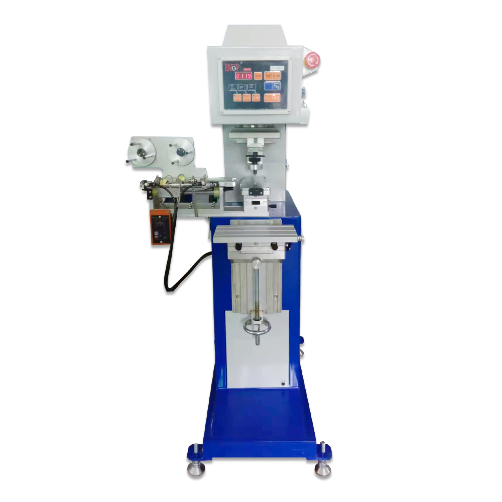 One Color Closed Ink Cup Pad Printer With Pad Cleaning System - ENGYPRINT