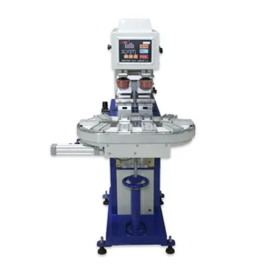 Two Color Pad Printing Machine With Conveyor For Bottle Caps